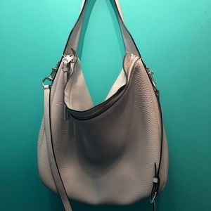 Coach Hobo in white pebbled leather